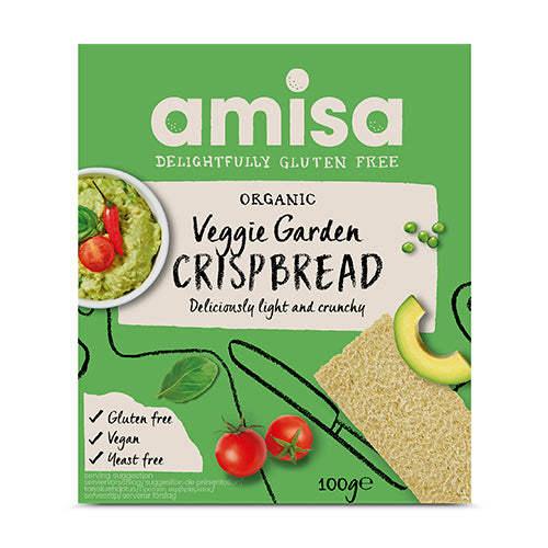 Amisa Organic Veggie Garden GF Crispbread 100g   12