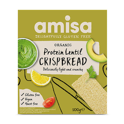 Amisa Organic Protein Lentil GF Crispbread 100g   12