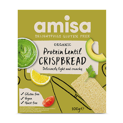 Amisa Organic Protein Lentil GF Crispbread 100g   12