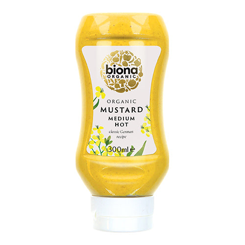 Biona Organic Mustard Medium Hot Squeezy 300ml   6