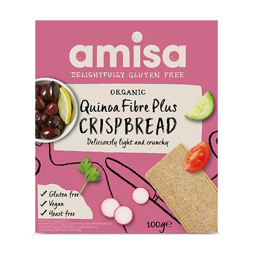 Amisa Organic Quinoa Fibre Plus GF Crispbread 100g   12