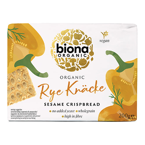 Biona Organic Knaecke Sesame Rye Crispbread 200g   10