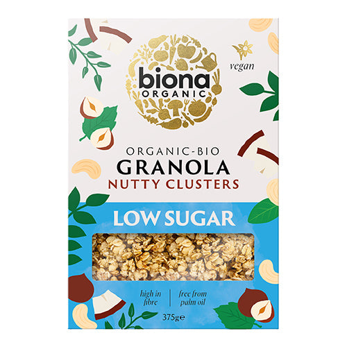 Biona Organic Nutty Clusters Granola Low Sugar 375g   6