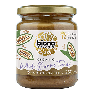 Biona Organic Whole Sesame Tahini - Salted 250g   6