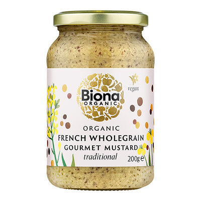 Biona Organic French Wholegrain Mustard Traditional 200g   6