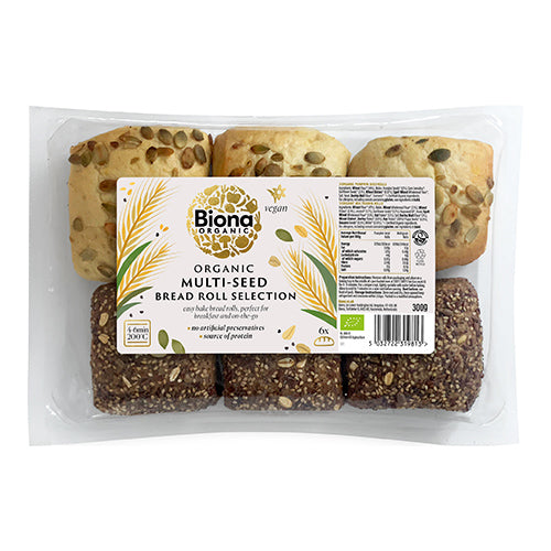 Biona Organic Multi-Seed Bread Roll Selection 300g   6