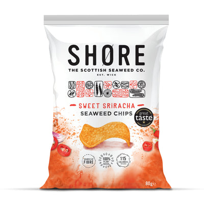 Shore Seaweed Chips - Sweet Sirarcha 80g   12