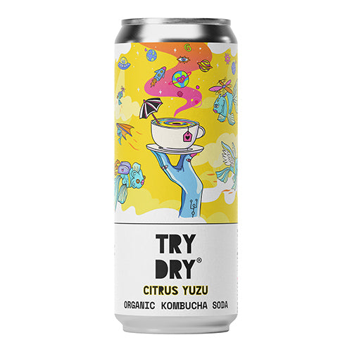 Counter Culture Try Dry® Citrus Yuzu Organic Kombucha Soda 330ml   12