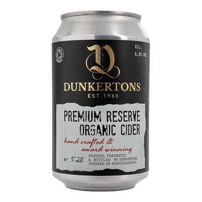 Dunkertons Premium Reserve Organic Cider 330ml Can   12