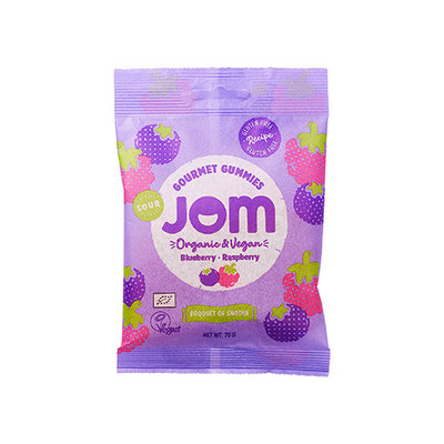 JOM Organic Sour Blueberry & Raspberry Gummies 70g   16