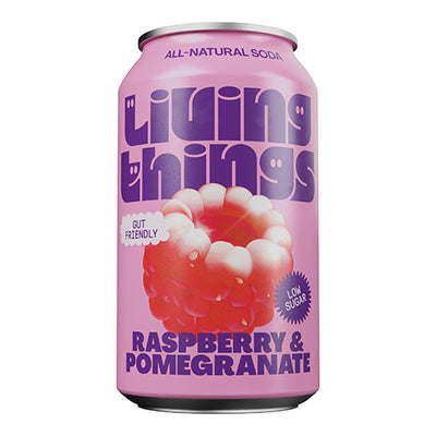 Living Things Raspberry & Pomegranate Soda 330ml   12