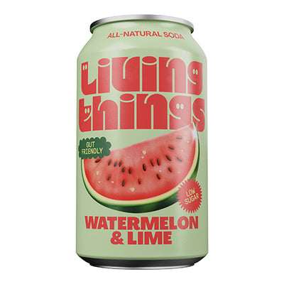 Living Things Watermelon & Lime Soda 330ml   12