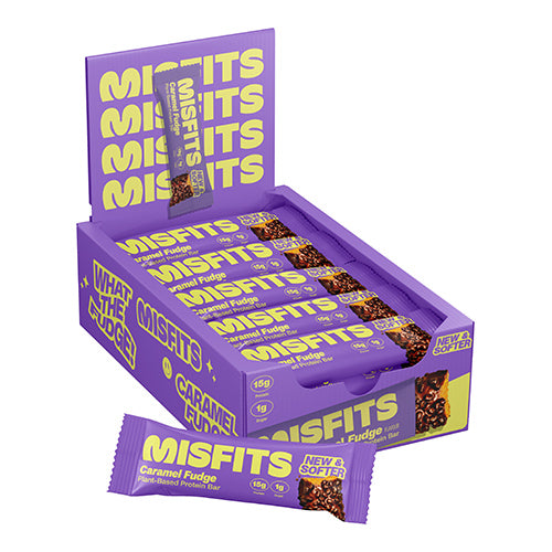 Misfits Plant Based Caramel Fudge Protein Bar 50g   15