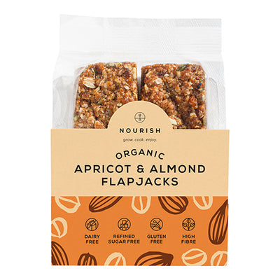 Nourish Organic Almond & Apricot Flapjacks 2 x 45g   18