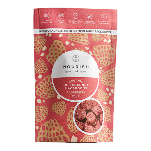 Nourish Raspberry Macaroons 110g   10