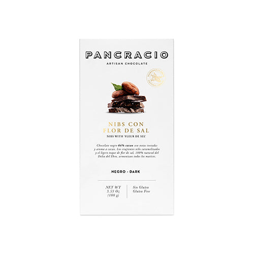 Pancracio Dark Chocolate Bar With Cocoa Nibs Fleur de Se 100g   20