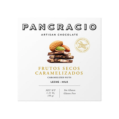 Pancracio Milk Chocolate Bar With Caramelized Nuts 40g   20