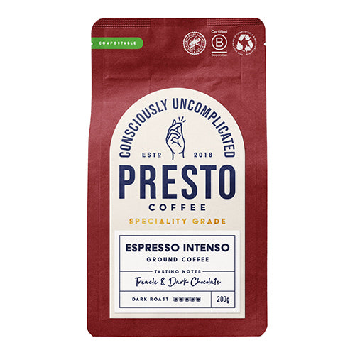 Presto Coffee Roasters Espresso Intenso Ground Coffee 200g   6