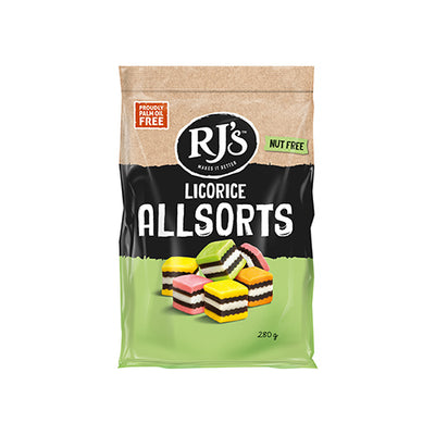 Rj's Licorice Allsorts 280g   12