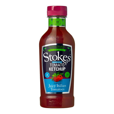 Stokes Reduced Sugar Tomato Ketchup SQUEEZY 475g   10