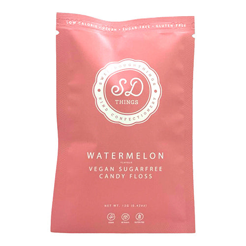 SweetDoughThings Watermelon Flavour Sugar-Free Candy Floss 12g   10