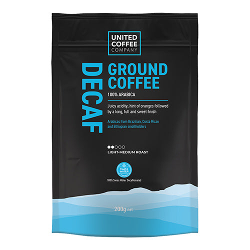 United Coffee Decaf Roast Ground Coffee 200g   12