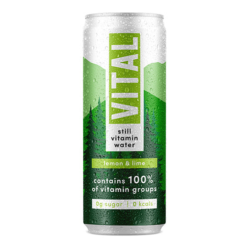 VITAL Still Lemon & Lime Vitamin Water 330ml   12