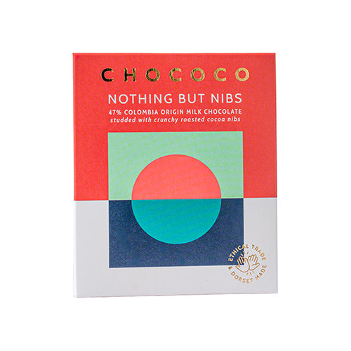 Chococo 47% 'Nothing but Nibs' Milk Chocolate Bar 75g   12