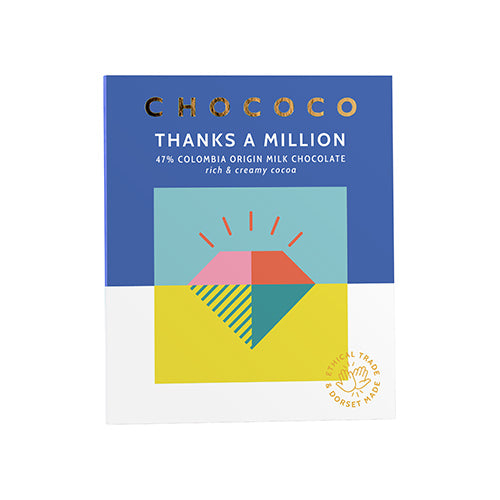 Chococo 47% 'Thanks a Million' Milk Chocolate Bar 75g   12