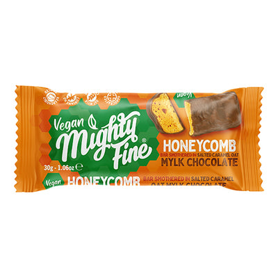 Mighty Fine Vegan Salted Caramel Mylk Chocolate Bar 30g   15