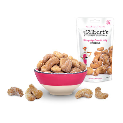 Mr Filberts Chicago-style Sweet & Salty Cashews 100g   12