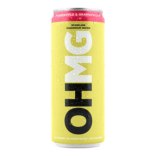 OHMG Pineapple & Grapefruit + Vitamin D Sparkling Water with Magnesium 330ml   12