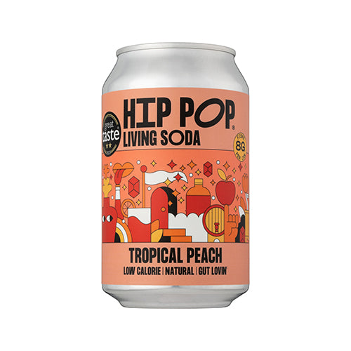 Hip Pop Tropical Peach Living Soda 330ml   12