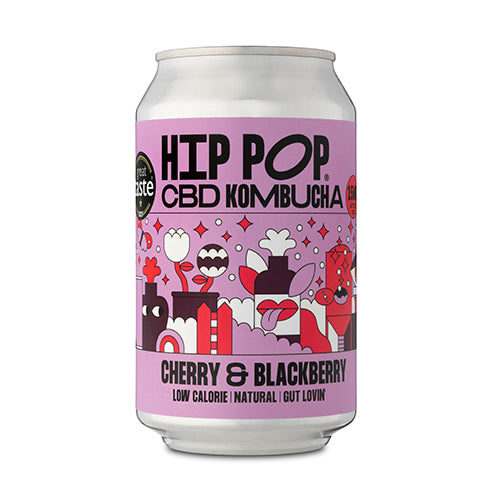 Hip Pop Cherry & Blackberry CBD Kombucha 330ml   12