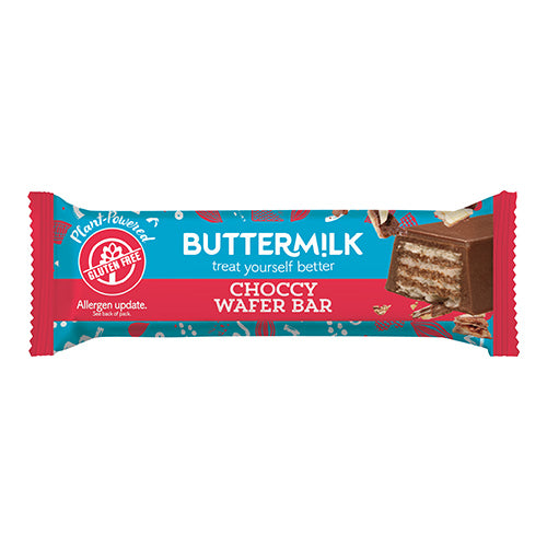 Buttermilk Plant Powered Gluten Free Vegan Wafer Choc Bar 48g   18