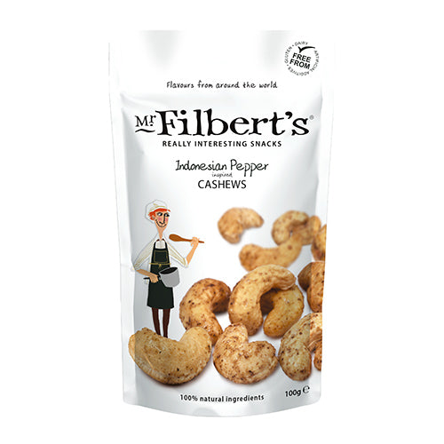 Mr Filberts Indonesian Peppered Cashews 100g   12