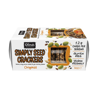 Olina's Bakehouse Simply Seeds Crackers Original 80g   12