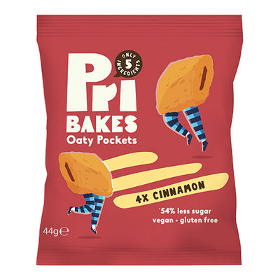 Pri Bakes Oaty Pockets, Cinnamon 44g   12