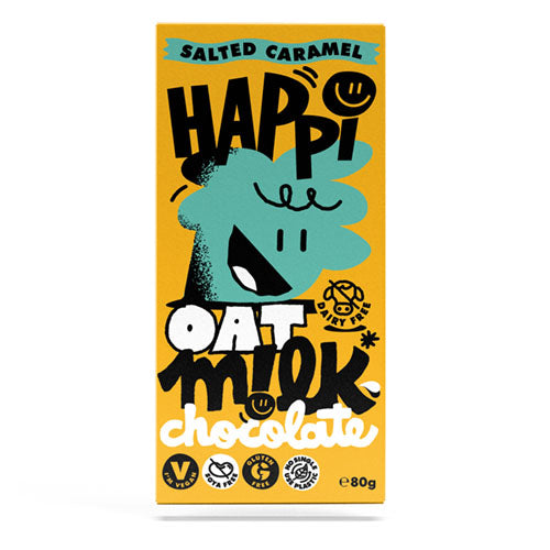 HAPPi Salted Caramel Oat M!Lk Chocolate 80g   12