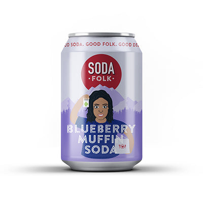 Soda Folk Blueberry Muffin Soda 330ml Can   24