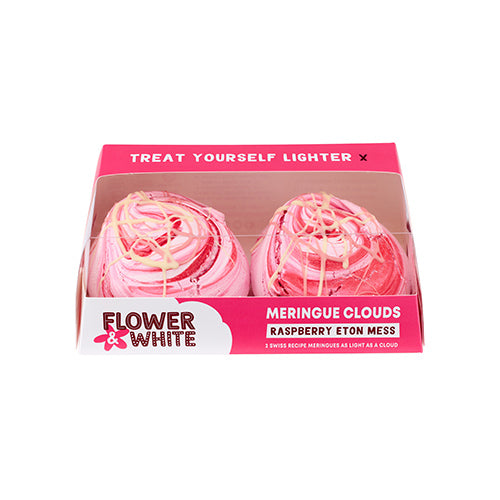 Flower & White Raspberry Eton Mess Meringue Clouds - Twins   8