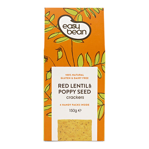 Easy Bean Red Lentil & Poppy Seed Cracker 150g   8