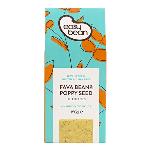 Easy Bean Fava Bean & Poppy Seed Cracker 150g   8