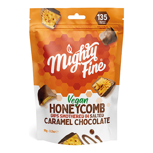 Mighty Fine VEGAN Salted Caramel Honeycomb Dips 90g   6