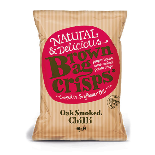 Brown Bag Crisps Oak Smoked Chilli 40g   20