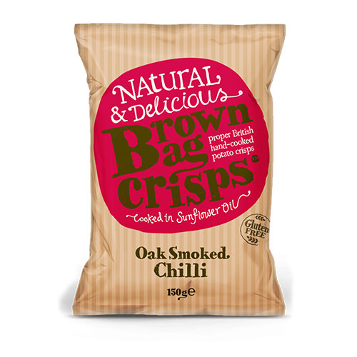 Brown Bag Crisps Oak Smoked Chilli 150g   10