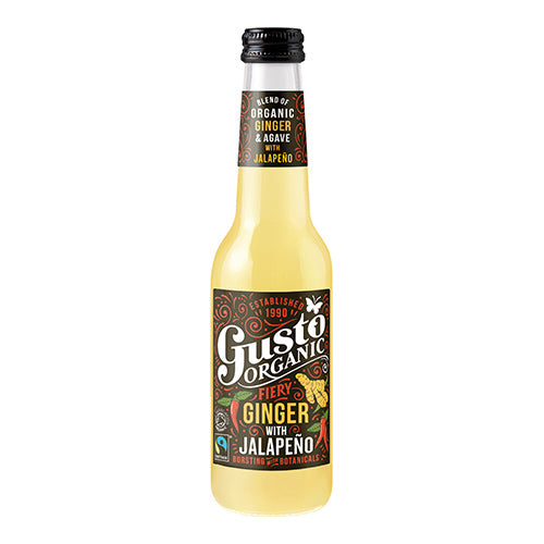 Gusto Organic Fiery Ginger with Jalepeno 275ml Bottle   12