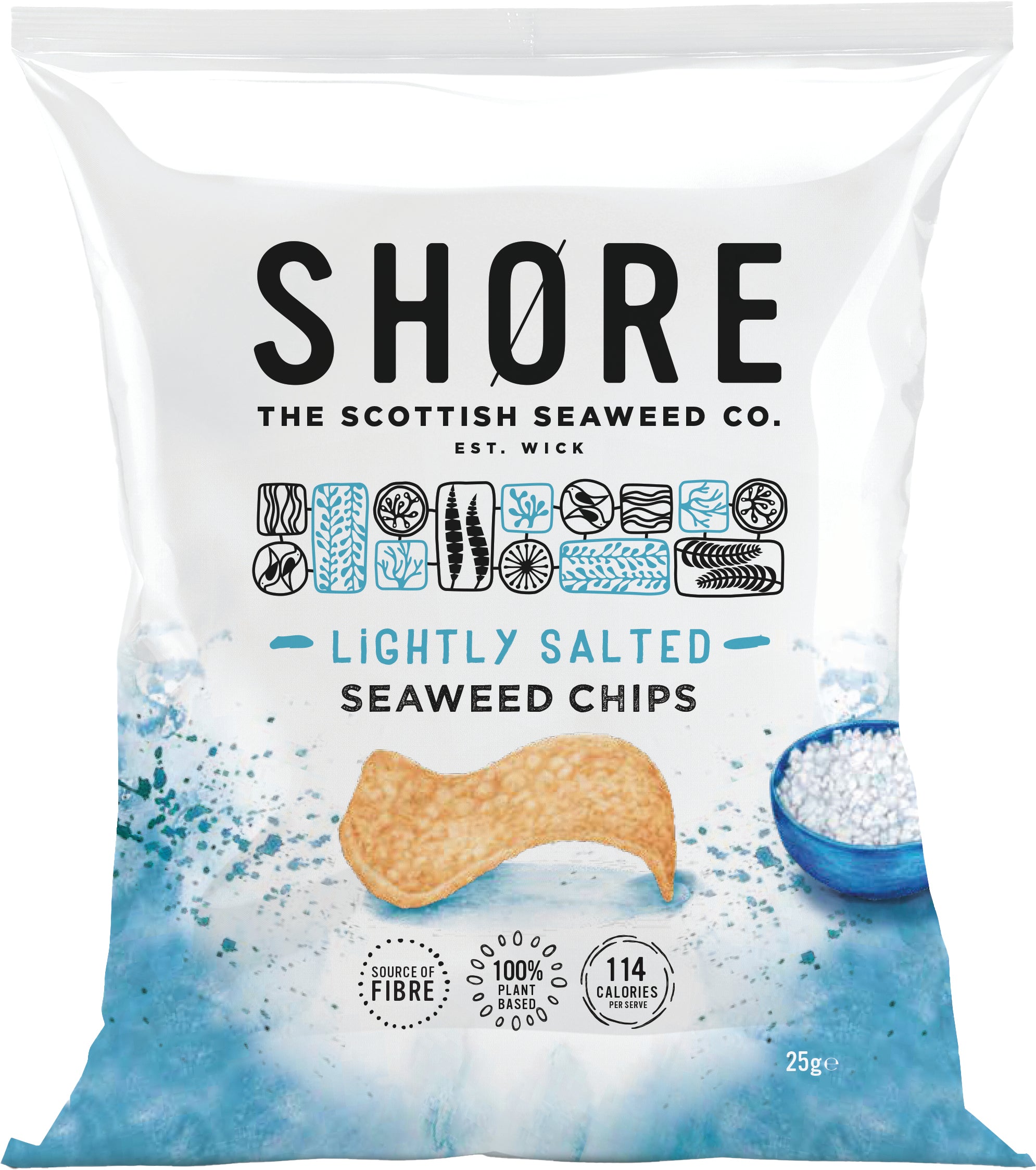 Shore Seaweed Chips - Lighty Salted 25g   24