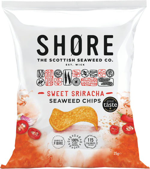 Shore Seaweed Chips - Sweet Sirarcha 25g   24