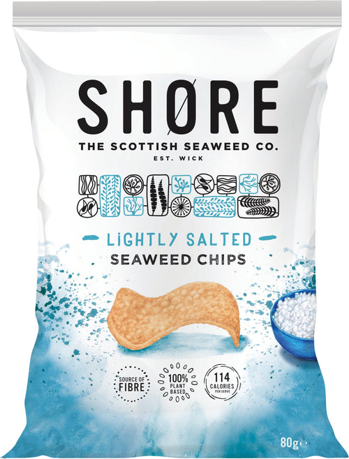 Shore Seaweed Chips - Sea Salt 80g   12